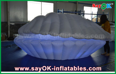 Decoración inflable LED Shell de la iluminación del paño de nylon blanco para hacer publicidad