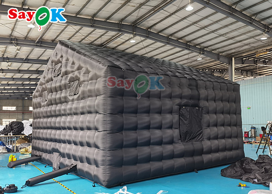 Commercial Oxford Cubo inflable negro fiesta tienda de campaña club nocturno inflables con soplador de aire