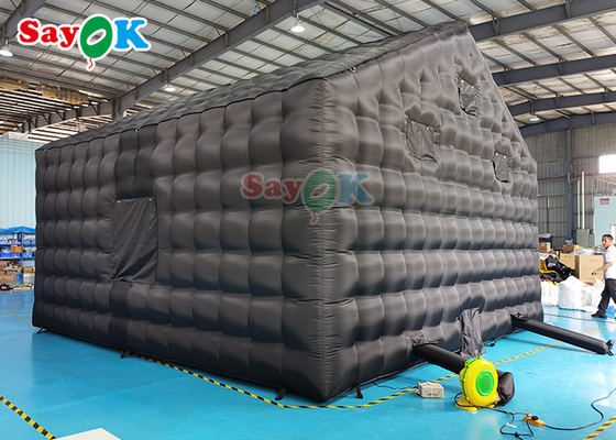 Commercial Oxford Cubo inflable negro fiesta tienda de campaña club nocturno inflables con soplador de aire