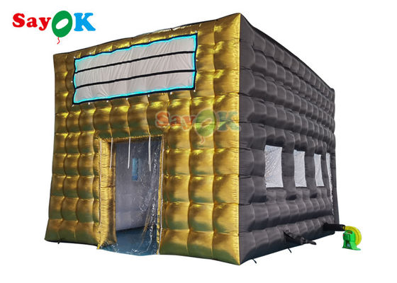 LED discoteca club nocturno tienda de fiesta tienda de inflado personalizada tienda de inflado club nocturno para eventos adulto negro cubo casa