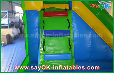 Niños casa inflable comercial de la despedida azul/del amarillo con la diapositiva 3 años de garantía