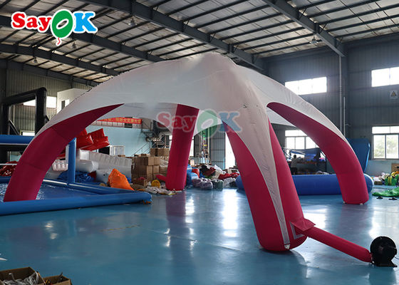 Eventos patrocinados X forma carpa de araña inflable publicidad promoción carpa de aire inflable blanco y rosa