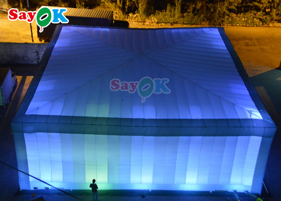 Tienda inflable de cubo de 15x15x6m para adultos, tiendas de campaña para eventos al aire libre, fiesta, club nocturno