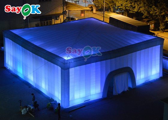 Tienda inflable de cubo de 15x15x6m para adultos, tiendas de campaña para eventos al aire libre, fiesta, club nocturno