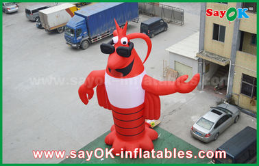 Inflación Personajes de dibujos animados Publicidad Animales inflables rojos Langosta gigante Modelo inflables 2 años de garantía
