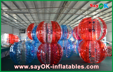 Los juegos inflables del césped despejan/la bola humana de la burbuja del fútbol de la burbuja del gigante inflable rojo/azul de la bola