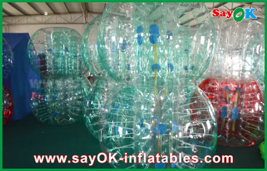 Los juegos inflables del césped despejan/la bola humana de la burbuja del fútbol de la burbuja del gigante inflable rojo/azul de la bola
