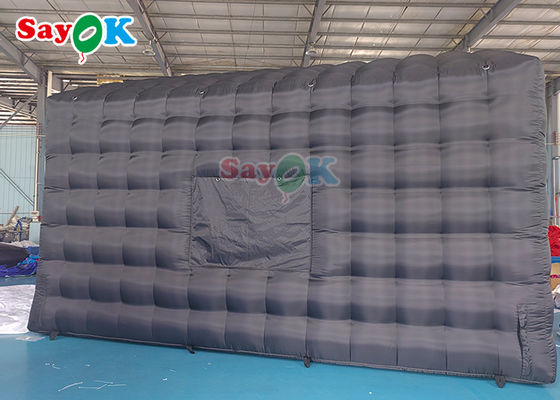 Disco negro del LED que enciende el club nocturno inflable del club nocturno de la tienda del cubo de la tienda inflable móvil del partido con la máquina del humo