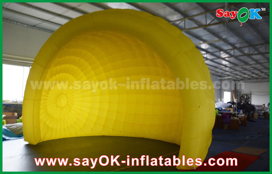 Tienda de exterior inflable Casco amarillo Tienda de aire inflable Cúpula de tienda de iglu inflable Para eventos / fiestas
