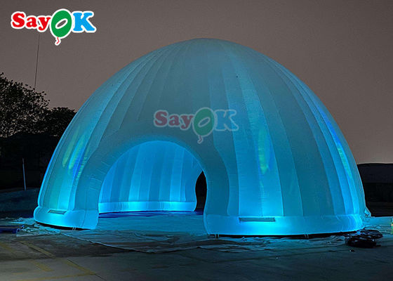 Tienda de aire inflable evento iglú de cúpula inflable con LED