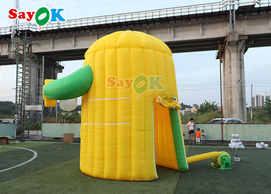 Tienda de aire inflable de Oxford Lemon Cartoon Booth Aireada Tienda de césped inflable hecha a medida