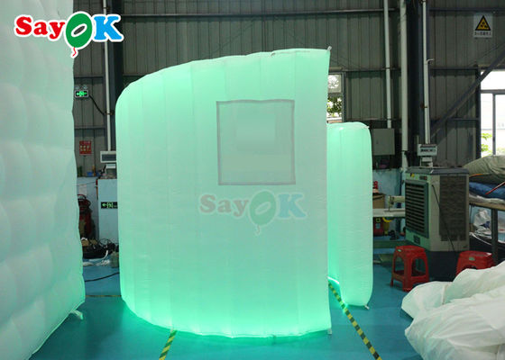 Decoración de la fiesta de la boda Cúpula 360 Photo Booth Fondo de la pared Led Light Inflatable Pared curva