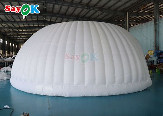 Publicidad carpa infláble panorama cúpula carpa inflada blanca de bodas inflada