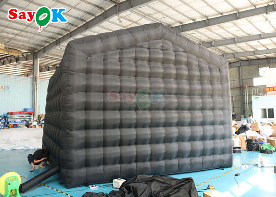 Bar de música de LED negro tienda de campaña de club nocturno comercial club nocturno inflable con discoteca club nocturno inflable para ren