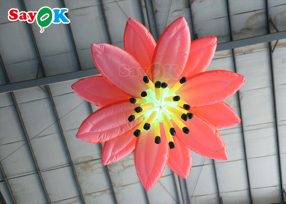 evento inflable de la decoración de la iluminación del 1.2m que casa la flor inflable con la luz llevada