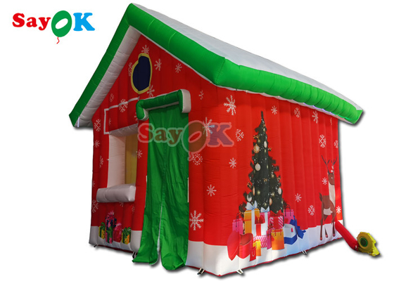 Casa inflable 4.6x4.6x5mH de la Navidad de las decoraciones inflables al aire libre del día de fiesta