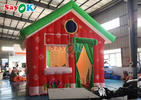 Casa inflable 4.6x4.6x5mH de la Navidad de las decoraciones inflables al aire libre del día de fiesta