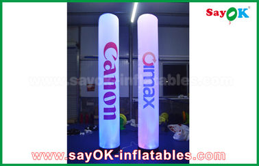 Publicidad de la decoración inflable de la iluminación de la columna del pilar con la impresión del logotipo