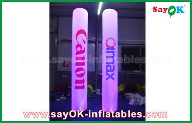 Publicidad de la decoración inflable de la iluminación de la columna del pilar con la impresión del logotipo