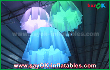 1m - medusas inflables materiales de nylon del cambio del color del diámetro de los 2m con el ventilador del CE/UL