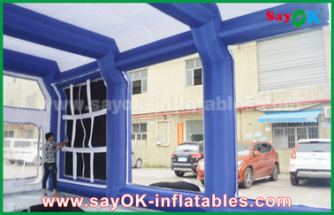 tienda inflable azul blanca de la casa de la cabina de espray de los productos inflables de encargo del PVC de 0.5m m