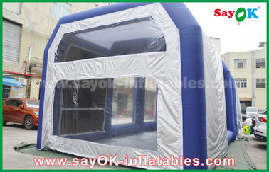 tienda inflable azul blanca de la casa de la cabina de espray de los productos inflables de encargo del PVC de 0.5m m