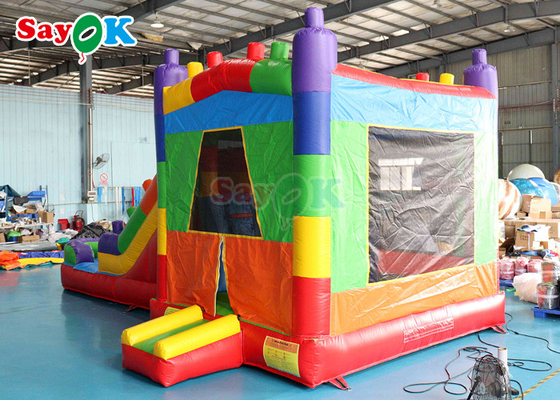 0.5mm PVC inflables Unicornio Casa de salto Niños Castillo de salto Slide Luna
