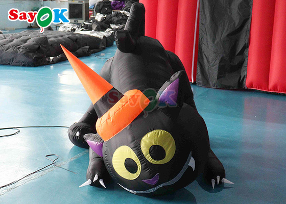 Halloween dibujos animados modelo de animales inflables gato negro decoración de patio de Halloween
