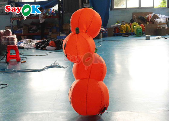 Decoración de Halloween inflada de PVC de 4,9 pies en forma de calabaza LED modelo hinchado