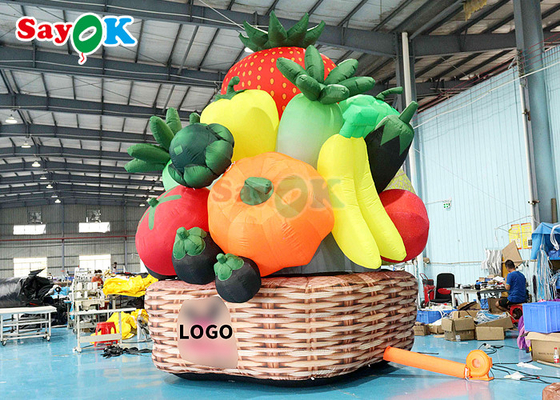 5m de altura inflables de frutas y verduras árbol huerto de plantas globo para el escenario jardín decoración del parque