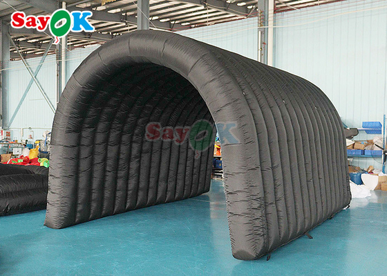 Tenda de túnel de deportes hinchable negro para juegos de fútbol Eventos al aire libre Túnel de entrada
