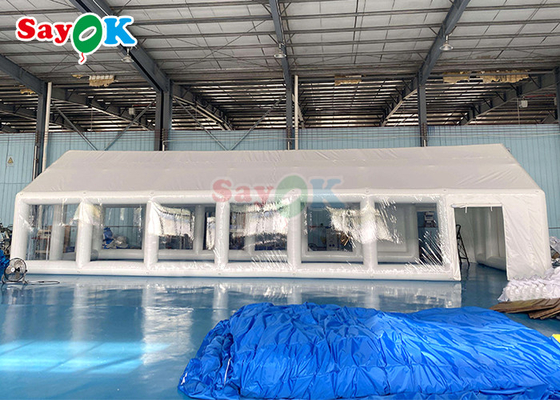 Tienda de piscina privada de TPU inflable Tienda de cubierta cuadrada inflable con soplador