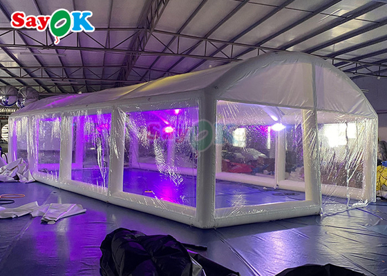 Impresión digital Sombra de piscina inflable Cúpula de burbujas Edificio cubierto de aire cubierta Tienda de agua
