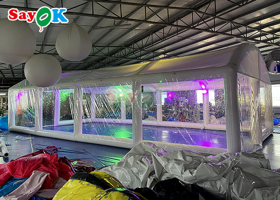 Cubierta de piscina inflable hermética Transparente de piscina inflable tienda de burbuja