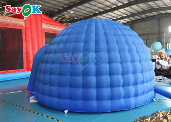 Tienda de cúpula de iglú inflable de lonas de 4 m con soplador de luz LED Fiestas promocionales