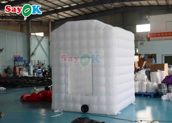 Tienda de aire inflable blanca portátil de peso ligero para exteriores con cúpula inflable para el hogar