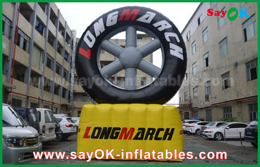 Modelo inflable del neumático de la publicidad al aire libre del PVC con la impresión modificada para requisitos particulares del logotipo