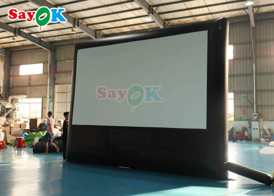 Portable Entretenimiento gigante pantalla de cine inflable 16 pies pantalla de cine al aire libre