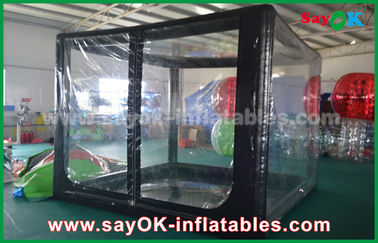 Tienda inflable negra de encargo del aire de la tienda inflable transparente para la promoción o la publicidad comercial