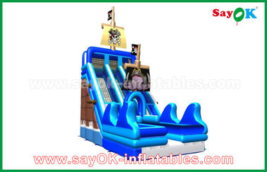 Salto infláble / Seguridad PVC Tarpaulin Salto infláble Slide Amarillo / Azul Para jugar