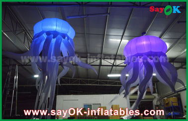decoración inflable de la iluminación de las medusas de nylon del paño 190T con el partido ligero llevado