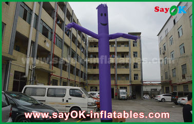 Verde de encargo del hombre inflable del baile/hombre púrpura del baile de Guy Sky Inflatable Blow Up con el ventilador inferior