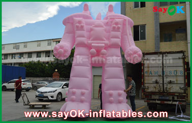 Robot inflable rosado del paño/PVC de Oxford para los productos exteriores de la publicidad