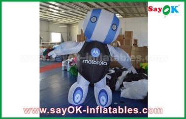Productos inflables de encargo del robot del paño de la aduana 2mH Oxford azules para hacer publicidad