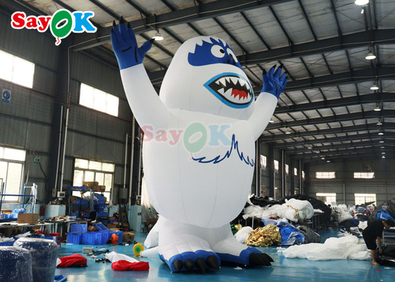 Holidays Led Lighting Inflatable Monstruo de nieve Muñeco de nieve juguete monstruo soplado por aire para decoración al aire libre