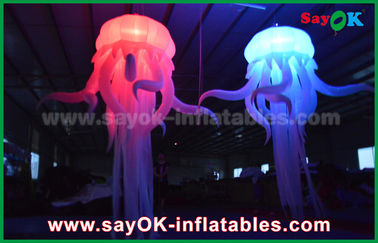 Decoración inflable de nylon colorida de la iluminación en forma del pulpo con la luz llevada