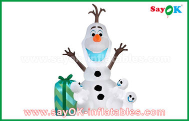 muñeco de nieve blanco popular/Olaf de los personajes de dibujos animados inflables del paño de 210D Oxford