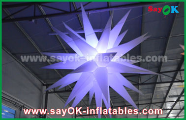 el 1.5m decoración inflable de la iluminación de la publicidad de nylon de 190 D, estrella inflable con la luz llevada