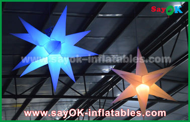 el 1.5m decoración inflable de la iluminación de la publicidad de nylon de 190 D, estrella inflable con la luz llevada