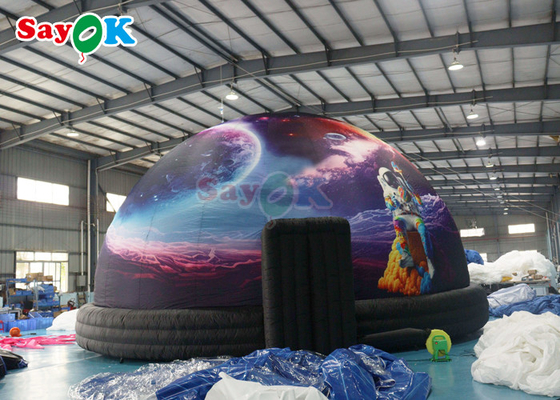 32.8 pies de espacio planetario inflable tienda de proyección cúpula tienda de proyección negra para la escuela